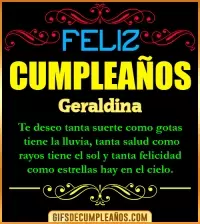 GIF Frases de Cumpleaños Geraldina